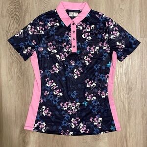 2 for $40 NWOT Floral Color Blocked Polo